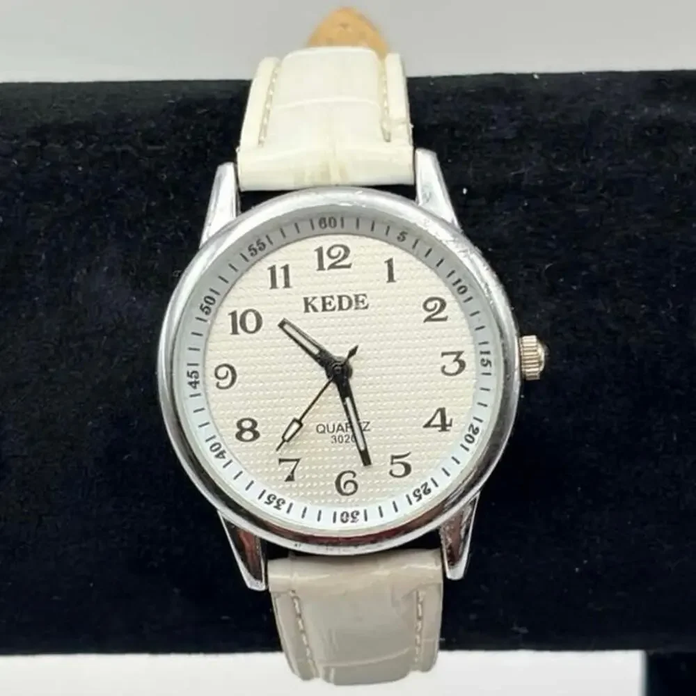 Silver & White Kede Watch